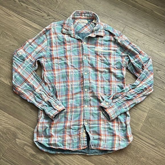 Scotch & Soda | Plaid blue flannel button up - Picture 1 of 16